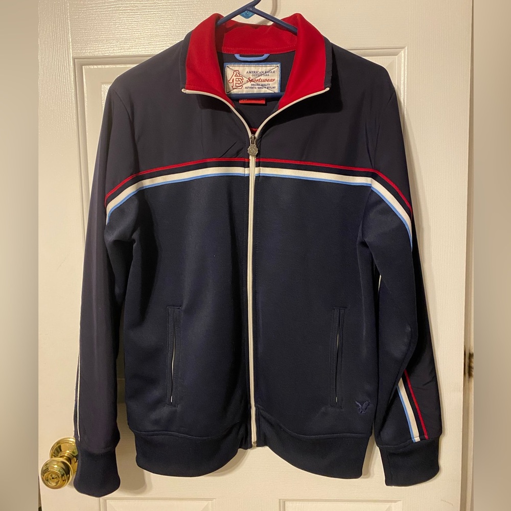 American Eagle Outfitters Size Small Navy Blue Track Jacket